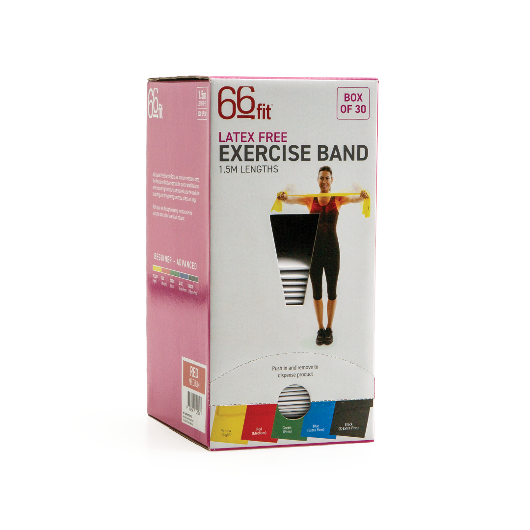 66BANDLF 66fit Band Latex Free 30 Box 1.5m Packaging Side Angle