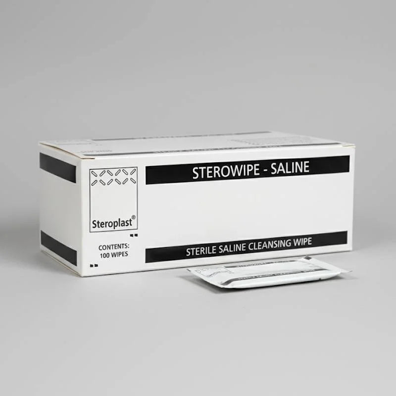 Steroplast Sterile Saline Cleansing Wipes – Pack of 100