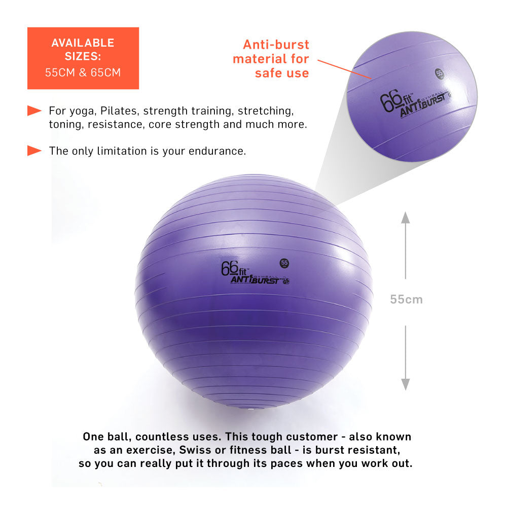 66fit Gym Balls - Burst Resistance 250kg