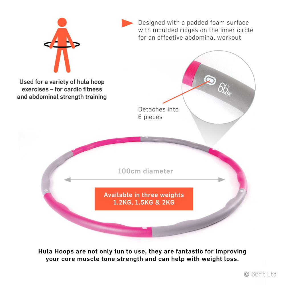 66fit Weighted Hula Hoop Phoenix Physio Supplies