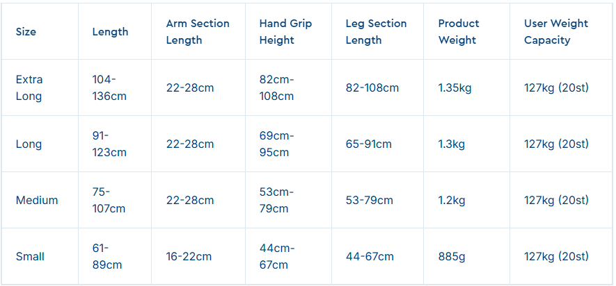 Elbow Double Adjustable Crutches - Pair