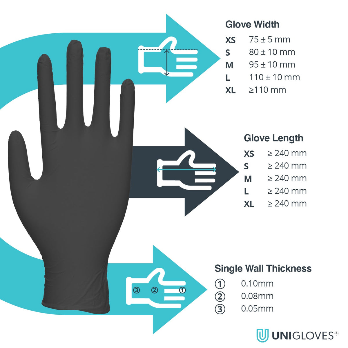 Pearl Nitrile Examination Gloves (Pack of 100)