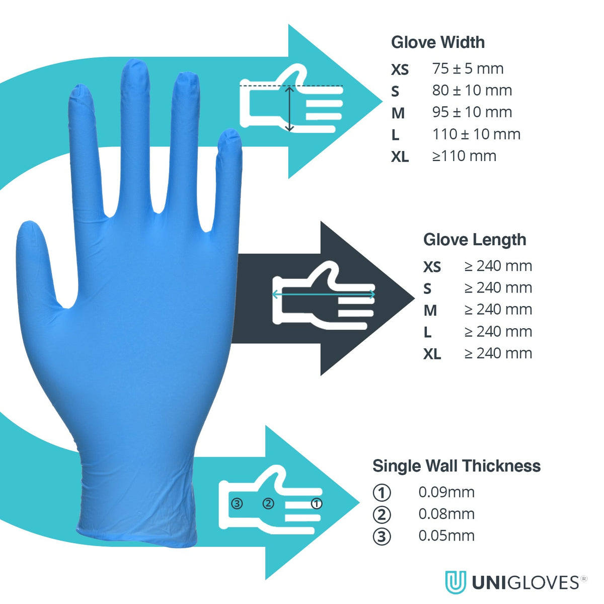 Lightweight Nitrile Examination Gloves