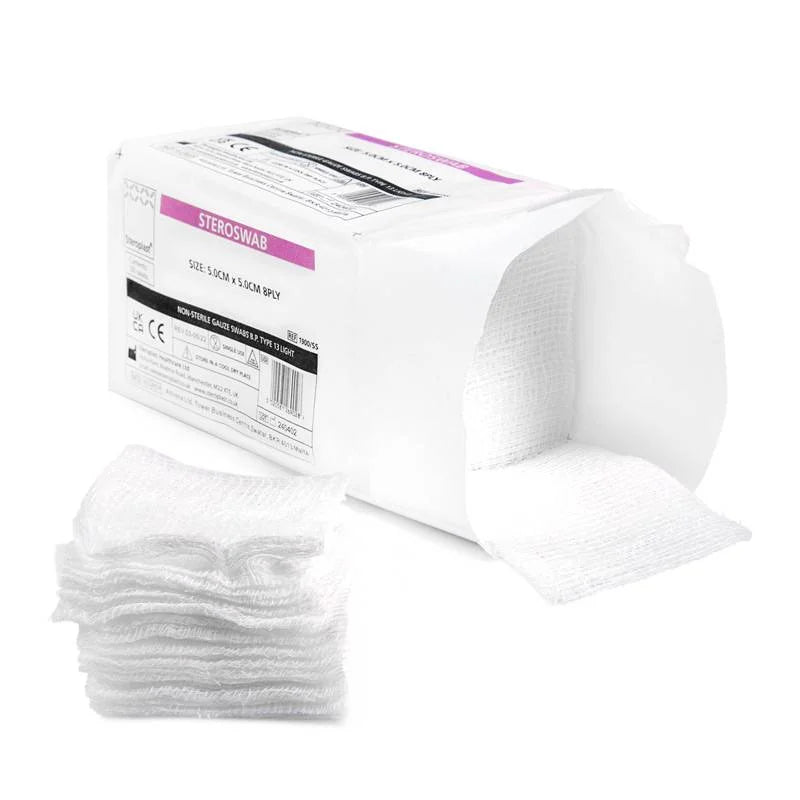 Steroswab Gauze Swabs, Non-Sterile Pack of 100