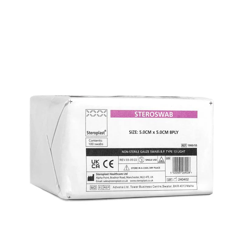 Steroswab Gauze Swabs, Non-Sterile Pack of 100